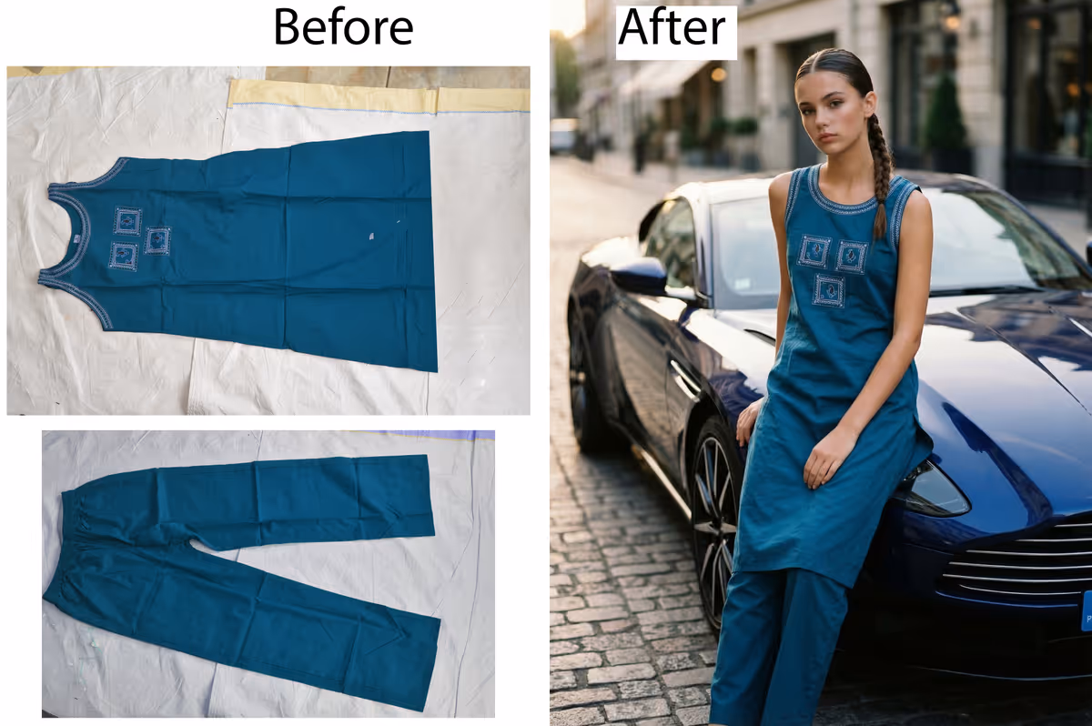 AI Generated Indian Traditional Wear Mockup - Virtual Saree and Lehenga Try-On